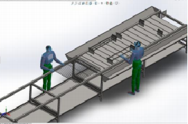 Projeto da esteira e estudo ergonômico a linha de produção